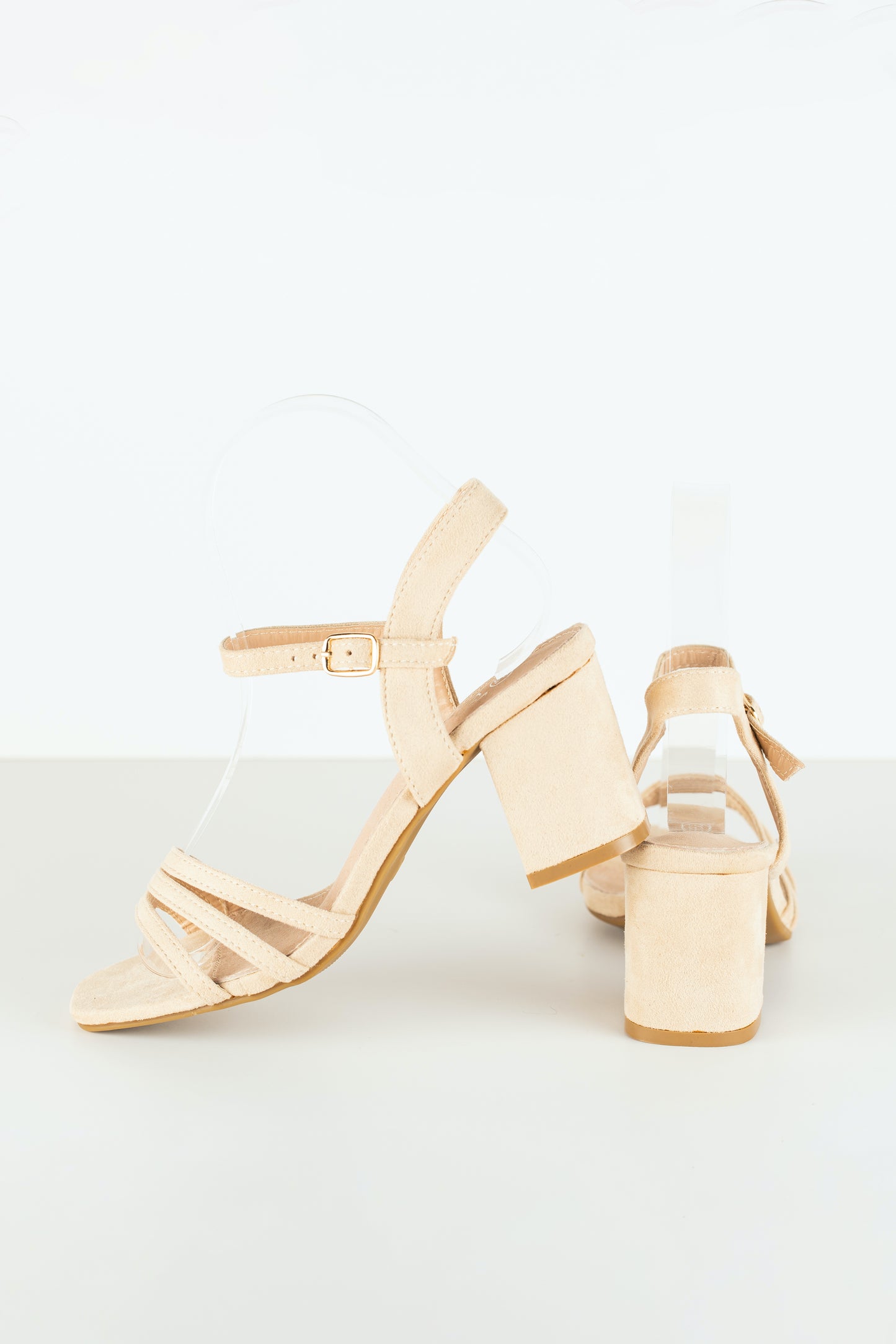 Sandalias de tacón beige Jackie