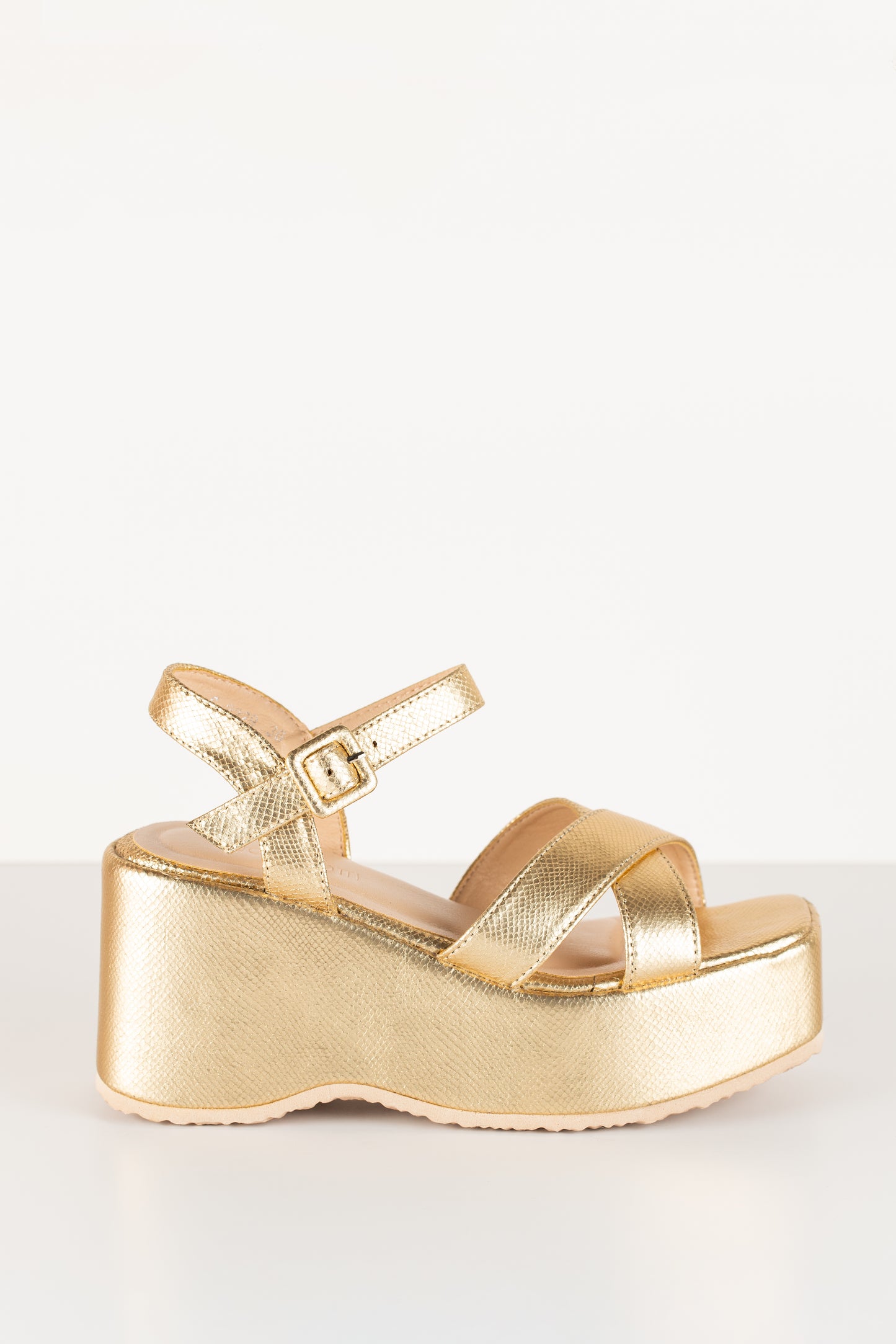 Sandalias con plataforma doradas Hellen